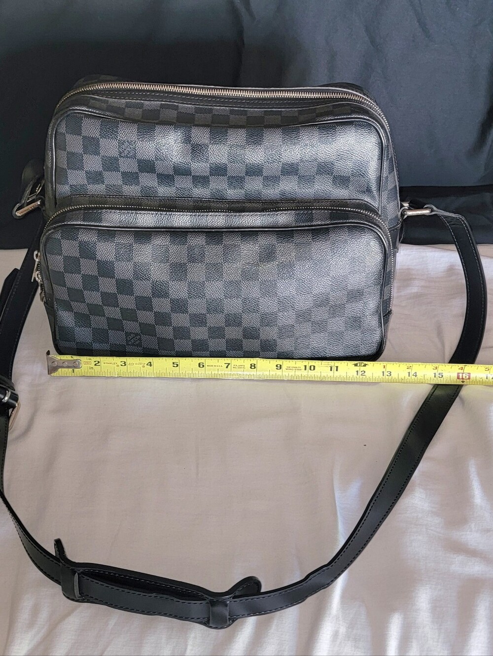 Authentic Louis Vuitton Black Checkered Men's Bag - Picture 5 of 15